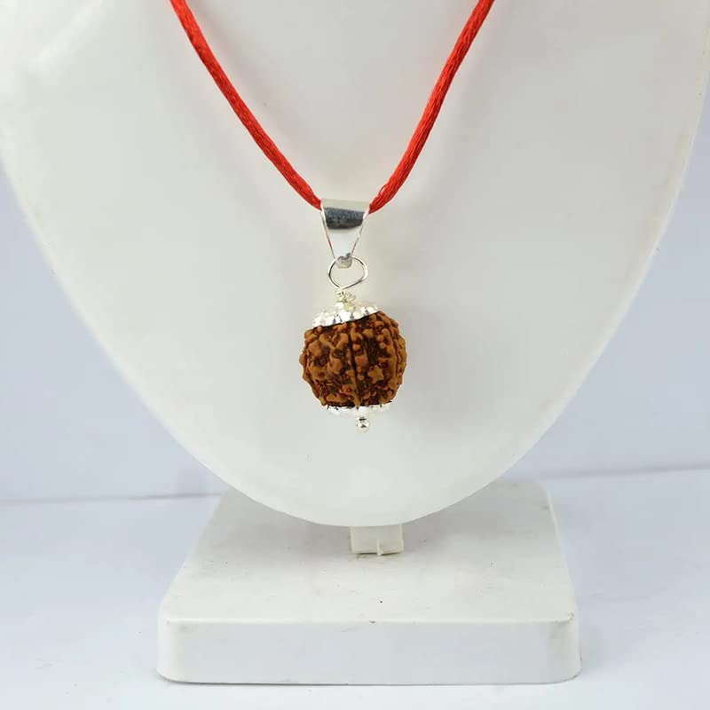 Aleafa Armlet Presents 2 Mukhi Rudraksha/Two Faced Rudraksha Pendant Original Rudraksha Locket (Color Brown) #Aport-01252