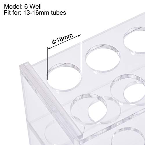 Support tubes à essai acrylique transparent porte-tube 10 ml