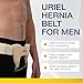 URIEL Double Sided Hernia Belts for Men - Inguinal Hernia Belt for Men, Pre and Post Surgery Truss, Size Medium, Cream (35.3-39.5 Inches)