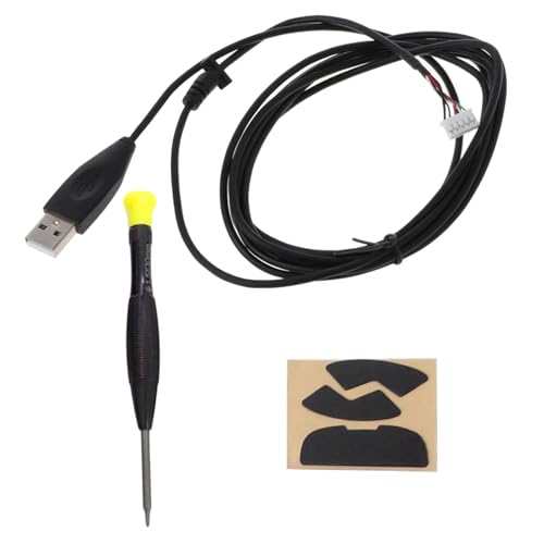 AMISENK Kit de repuesto de cable de goma con patas de skate y destornillador reforzado para modelos G300 G300S Destornillador de metal para reparación