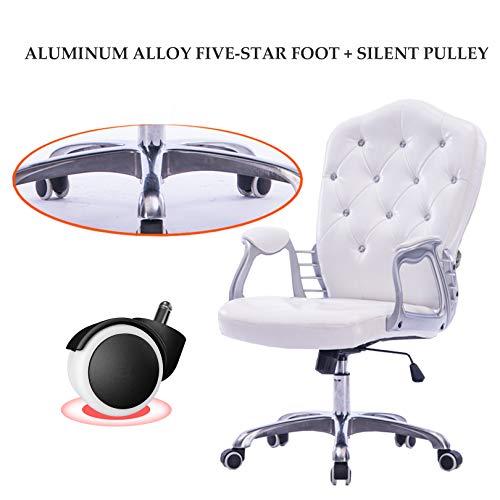 Chaise de bureau mal de dos réglable avec soutien lombaire et cuir