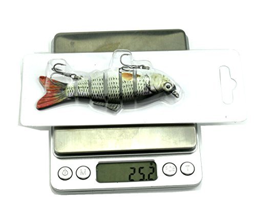 Leurre Pêche Articulé LENPABY – Vairon Nageur, Yeux 3D, Triple Hameçon, Pour Brochet, Carpe, Truite, Silure