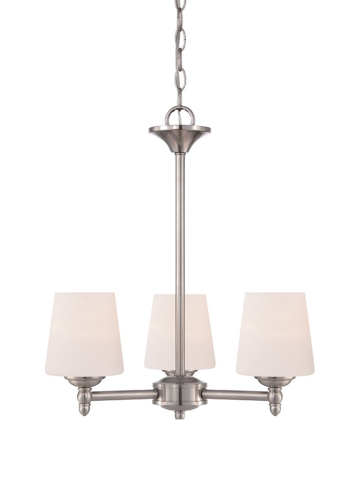 Designers Fountain 15006-3-35 Darcy 3 Light Chandelier, Brushed Nickel