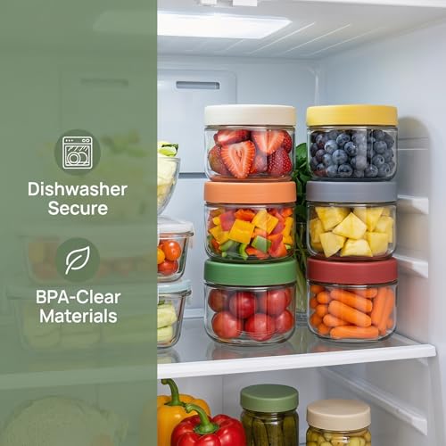 EONJOE 10 oz Glass Jars with Lids Meal Prep Portion Control Containers Pudding Yogurt Overnight Oats Salad Snack Cereal Candy Food Storage Cups Bowls Airtight by EONJOE - Image 8