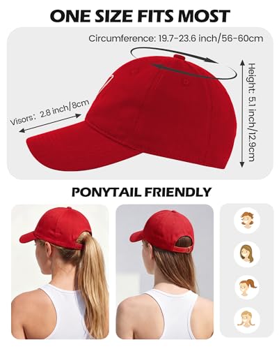 Image of American Trends Womens Baseball Caps Cute Heart Dad Hat, Adjustable Cotton Unisex Cap for Workout, Golf & Everyday Wear