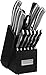 CUISINART Block Knife Set, 15pc Cutlery Knife Set with Steel Blades for Precise Cutting , Lightweight, Stainless Steel, Durable & Dishwasher Safe,C77SS-15P