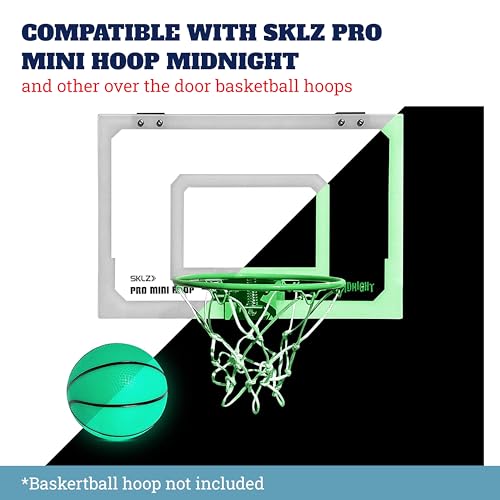 Botabee Glow in The Dark Basketball, Pack of 2 - Mini Basketball Toys for Indoor or Outdoor Play - Soft, Lightweight, Easy Grip and Durable Design - Ideal for Nighttime Fun - Green, 5-Inch Diameter - Thumbnail 4