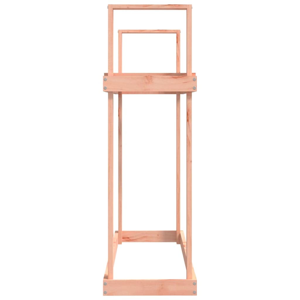 Estantería para leña de madera de Douglas maciza, 110 x 35 x 108,5 cm, soporte de madera para almacenamiento de leña, almacenamiento para chimenea y estufa de leña, ideal para salón y exterior