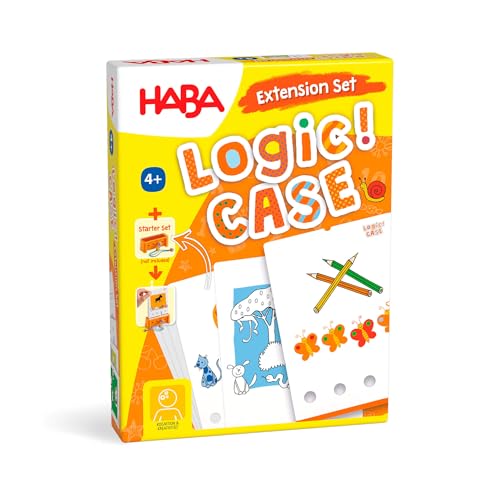 HABA Logic Case Extension Set: Animals, Travel & Car Games for Kids Ages 4-8, Toddler Flash Cards, Educational Puzzle Games & Brain Teasers