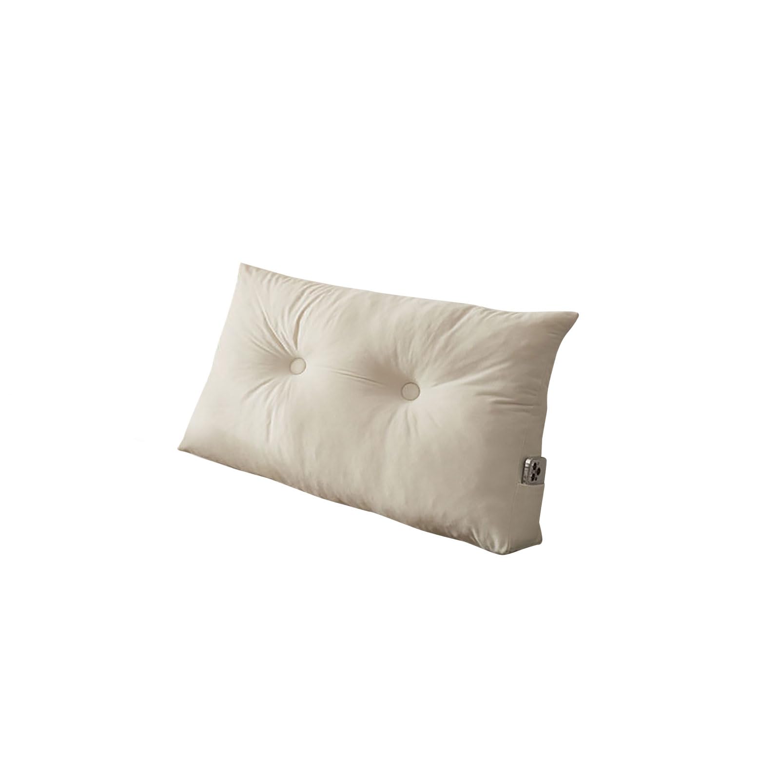 Carotoe White Ergonomic Bed Rest Pillow With Permanent Ribbed Fabric For Back Assist Reading Asleep Sofa Ribbed Bedframe Pillow
