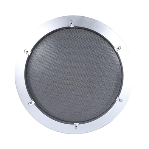 HomeVortex Griglia per altoparlanti da 30,5 cm, telaio protettivo in rete metallica per sistema audio di casa e auto, con accessori di installazione, nero argento e nero