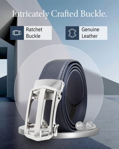 Access Denied Leather Ratchet Belts For Men - Mens Belt With Automatic Buckle For Suits Jeans And Uniform2
