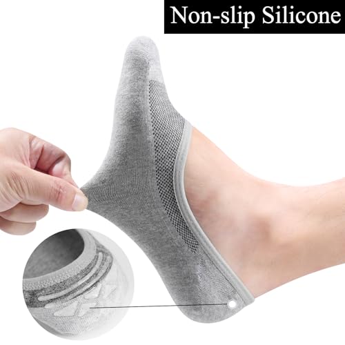 No Show Socks for Men Women, Loafer Sneakers Low Cut Invisible Socks，Footies Flat Unisex Non Slip Short Sock2