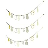 Roser Life Garland Banner Decorations⎮Handmade Boho Decorative Hanging Ornament⎮Silk Fabric Home Outdoor Party Decor⎮Birthday Wedding Christmas Baby Shower Cake Tropical Yellow Pineapple (Pack of 3)