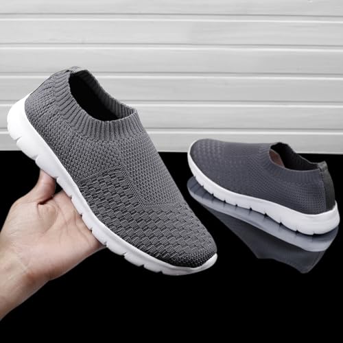 Image of Kraasa Men's Slip on Walking Shoes Ultra Light Breathable Non Slip Running Shoes Casual Fashion Sneakers Mesh Workout Sports