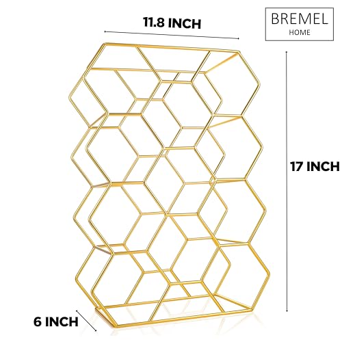 Bremel Home Wine Rack Hexagon Countertop (Black)