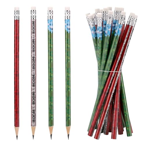 Ya en mundofriki.es: 20uds Lápices de Píxeles, Madera Verdes y Rojos Temática Videojuegos Gomas Borrar Artículos Fiestas Temáticas Premios Escolares Regalos Cumpleaños y Material Oficina Estudiantes (Estilo 1)