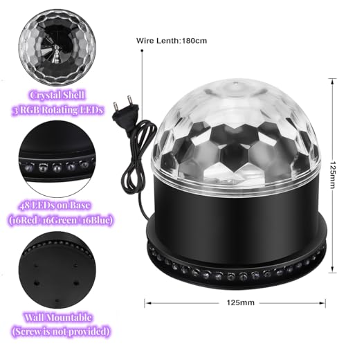 Discokugel für Kinder mit 5W LED und Musiksteuerung