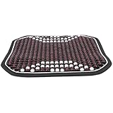 NUOBESTY Autositzkissen Holzperlen mit Rutschfester Unterseite Kühlende Autositzmatte für Sommer Universell Passend Massageeffekt Verschleißfest und Atmungsaktiv