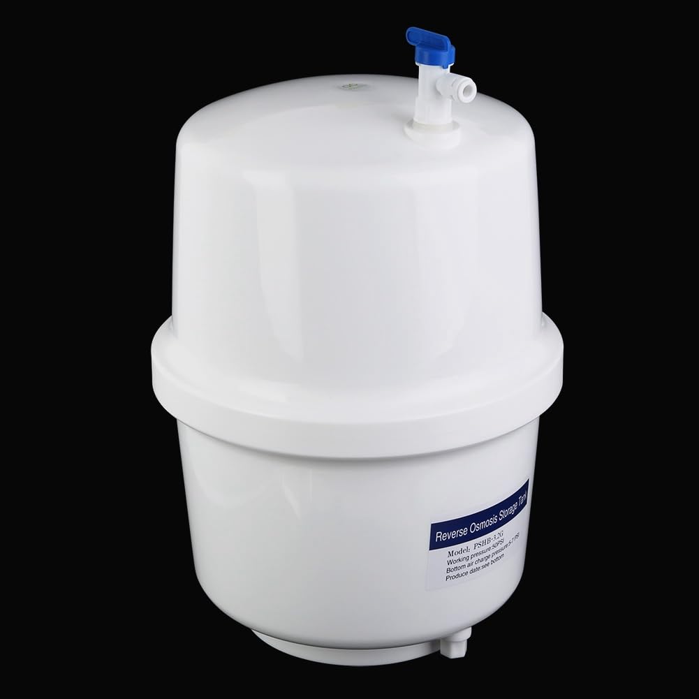 KUIDAMOS Tanques Presurizados 12L, Tanque Presurizado Antienvejecimiento Válvula de 2 Puntos con Metal Premium para Trabajo de 1-45 ℃ para de Purificación de Agua de ósmosis Inversa