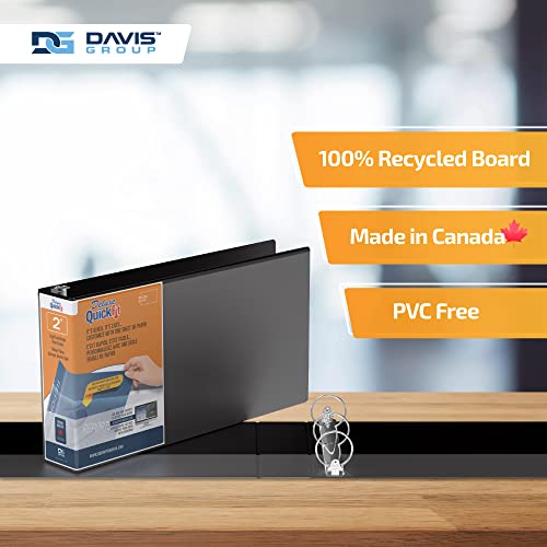 Quickfit Heavy-Duty Landscape Legal Binder, Round Ring, 8 1/2 Inches By 14 Inches, Round Ring, Black, Pack Of 4 #TOP5