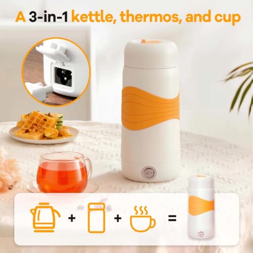Image of Portable Travel Electric Kettle 304 Stainless Steel BPA-Free 300ml