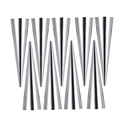CIYODO 9pcs Conical Stainless Steel Croissant Moulds Bread Baking Tools for Home Bakery for Making Delicious Pastries and Breads