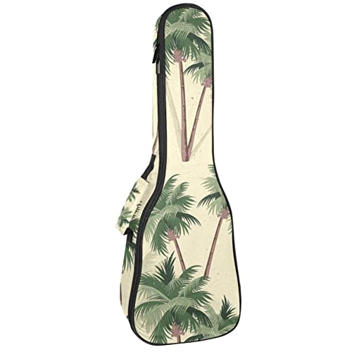 Housse pour ukulélé – Motif palmiers tropicaux rétro – Avec sangle réglable – Sac à dos pour ukulélé - Les Beatles, Paul McCartney, John Lennon, RIngo Starr, George Harrison Housse pour ukulélé - Motif palmiers tropicaux rétro - Avec sangle réglable - Sac à dos pour ukulélé