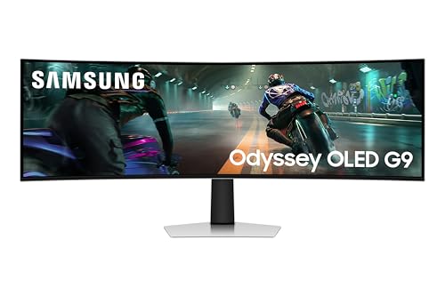 Samsung Odyssey OLED G9 LS49DG912SUXXU 49 Curved DQHD Gaming Monitor - 0.03ms 144Hz 5120x1440 HDMI 2.1 Displayport USB