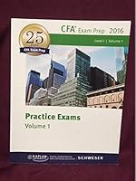 CFA Practice Exams 2016 - Volume 1 1475435533 Book Cover