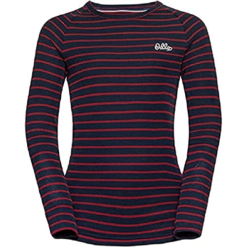 Odlo Ninos Camiseta de manga larga de ropa interior funcional con estampado de rayas ACTIVE WARM ORIGINALS ECO