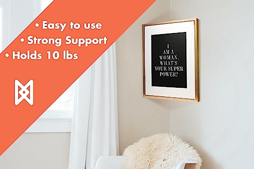 Image of Picture Hanging Kit, Corner Hanger & Picture Hanging Strips, Home & Office Organizer for Hanging Mirror, Includes 2 Sets of Heavy Duty, 2 Sets of Large, 2 Sets of Medium - Combo Pack