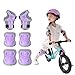 プロテクター6点セット 子供用 手首/肘/膝当て キッズ用プロテクター スケートボード サイクリング スケート リストガードと調節可能なストラップ付き 年齢目安5~12歳 子どもの安全を守るマルチスポーツガード