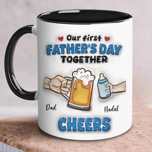 Taza personalizada para papá con mensaje para el Día del Padre miniatura 4