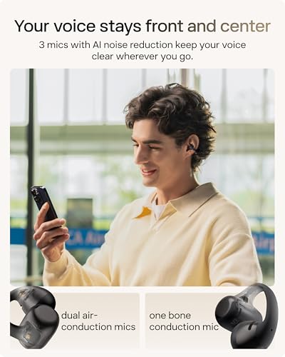 Image of SHOKZ OpenDots 2 Open-Ear Clip-On Earbuds with Upgraded Dolby Audio, 3-Mic Clear Calls, Rich Bass, Up to 40 Hrs of Audio, Wireless Charging, Interchangeable Left /Right Earbuds, IP57, Bluetooth 6.1
