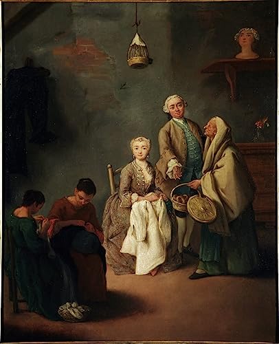 Prints Toile Pietro Longhi l'école de peinture murale de haute précision 60x90