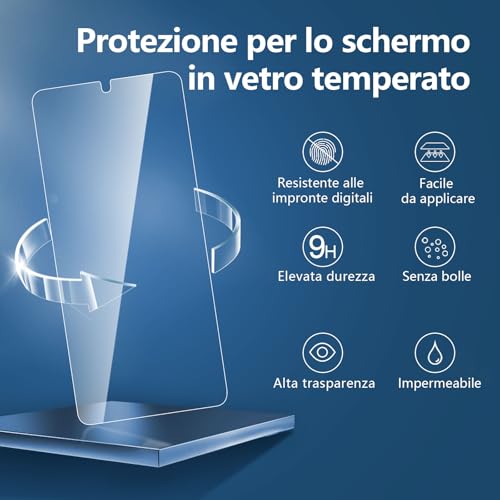NEW'C 3 Pezzi, Vetro Temperato per Samsung Galaxy S25 Plus/ S25+, Galaxy S25 Edge, Pellicola Prottetiva Anti Graffio, Anti-Impronte, Senza Bolle, Durezza 9H, Ultra Trasparente, Ultra Resistente - Immagine 3