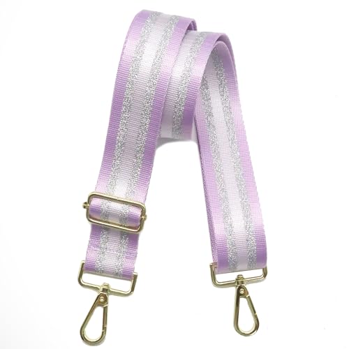 Image of LVYOUME Purse Strap Silver Hardware Wide Bag Straps Replacement Crossbody Adjustable Shoulder Strap for Purses