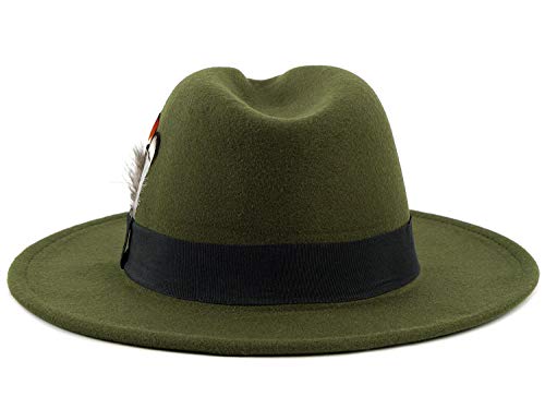 image for FADACHY Classic Fedora Hat for Men & Women Wide Brim Felt Hat Panama D