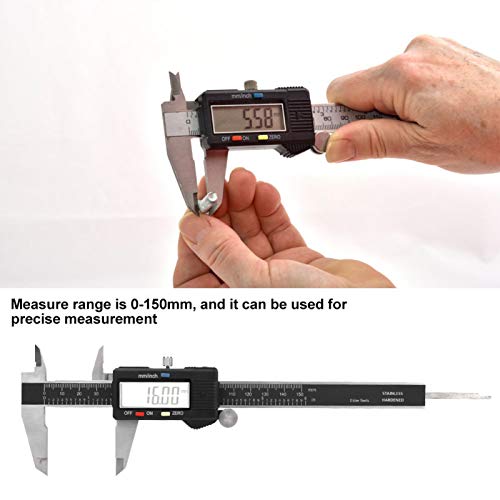 Calibrador digital de acero inoxidable con alta precisión de 0,01 mm para talleres 6