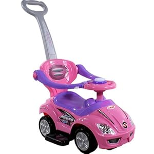 BSD Baby speelgoedauto 381 Mega Car Deluxe Roze Roze Loophulp Loopwagen Kindervoertuigen