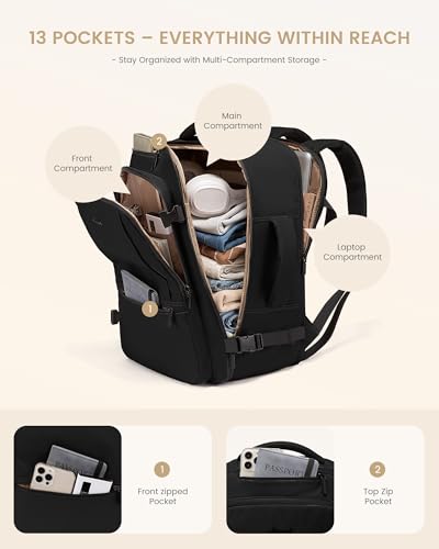 LOVEVOOK Travel Backpack for Women & Men 40L Large Carry On Backpack Airline Approved TSA Personal Item Weekender Bag の商品画像 7