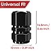 Tire Valve Caps (12 Pack) Heavy-Duty Stem Covers | Dust Proof, with O Rubber Seal | Hexagon Design | Outdoor, All-Weather, Leak-Proof Air Protection | Light-Weight Universal Aluminum Alloy (Black)