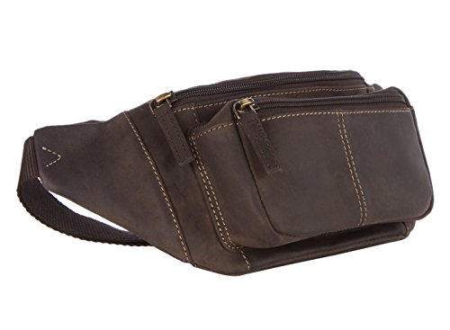 Visconti 720 Leather Waist Pack, Belt Pouch, Fanny Pak, Bumbag (Oil Brown)