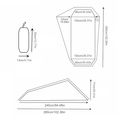 Tente légère pour la randonnée et bâche de camping imperméable polyvalente - 2