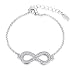 Produktbild Styleziel Damen Armband 925 Silber pl Unendlich Zeichen Infinity mit Zirkonia Kristalle 21cm 2157