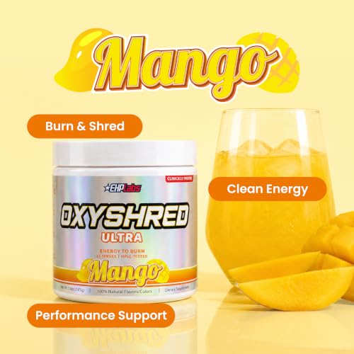 Image of EHP Labs OxyShred Pre Workout Powder - Mango, 33 Servings