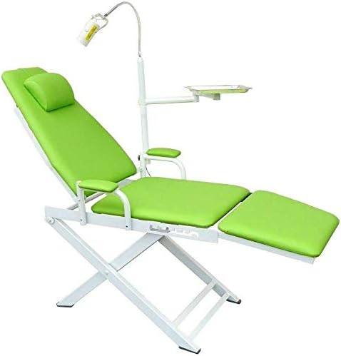 Miniatura 4 de Silla móvil plegable portátil + lámpara LED + bandeja + lavabo verde