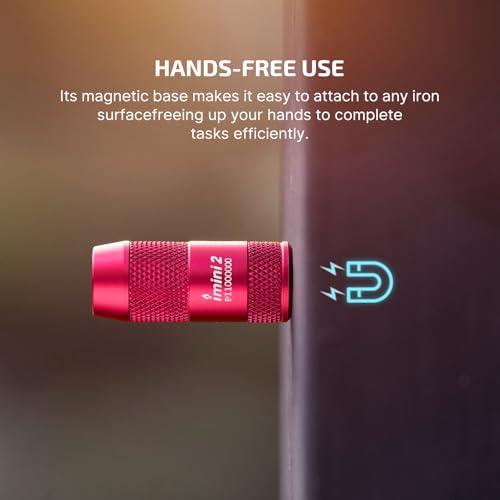Image of OLIGHT IMINI 2 EDC Rechargeable Keychain Flashlight, 50 Lumens Compact and Portable Mini LED Keyring Lights with Built-in Battery Ideal for Everyday Carry and Emergencies (Passionate Red) (Pack of 2)