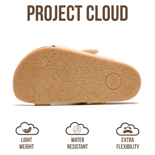 Image of Project Cloud Girls Sandals - Adjustable Buckle Girls Slides with Plush and Soft Insole Kids Sandals - Non-Slip and Lightweight Slides for Kids